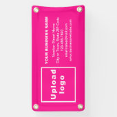小さなピンクのバナーのビジネスブランド 横断幕 (縦)