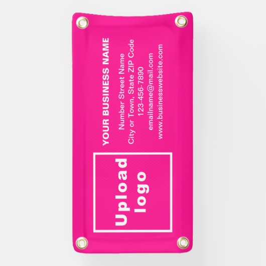 小さなピンクのバナーのビジネスブランド 横断幕 (縦)