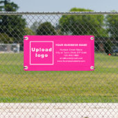 小さなピンクのバナーのビジネスブランド 横断幕 (インサイチュ)