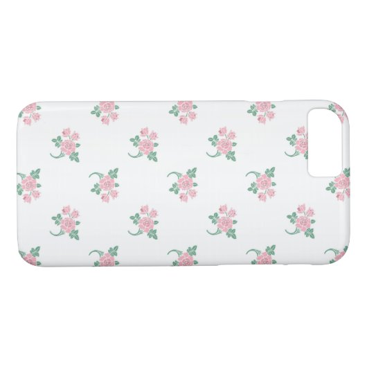 小さなピンクのバラの花柄 Case-Mate iPhoneケース (裏面(横))
