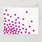 小さなピンクの円の日付はがきテンプレートを保存 案内ポストカード (正面)