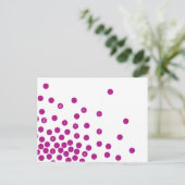 小さなピンクの円の日付はがきテンプレートを保存 案内ポストカード (スタンド正面)