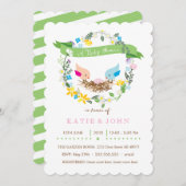 小さなピンクの卵 |ガールベイビーシャワー招待状 招待状 (正面/裏面)