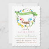 小さなピンクの卵 |ガールベイビーシャワー招待状 招待状 (正面)