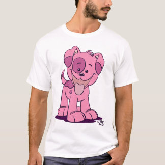 小さなピンクの子犬Tシャツ Tシャツ