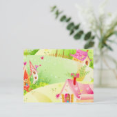 小さなピンクの家 ポストカード (スタンド正面)