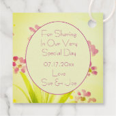 小さなピンクの梅の花 フェイバータグ (裏面)