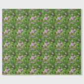 小さなピンクの繊細な野生の花 ラッピングペーパー (フラット)