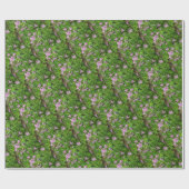 小さなピンクの繊細な野生の花 ラッピングペーパー (フラット)