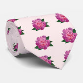 小さなピンクの芍薬 ネクタイ (ロール)