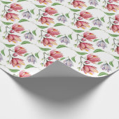 小さなピンクの花のラッピング紙 ラッピングペーパー (角)