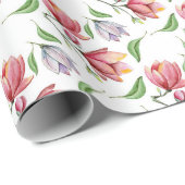 小さなピンクの花のラッピング紙 ラッピングペーパー (ロールコーナー)