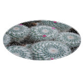 小さなピンクの花サボテンの植物 カッティングボード (角)