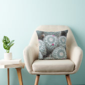 小さなピンクの花サボテンの植物 クッション (椅子)