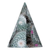 小さなピンクの花サボテンの植物 パーティーハット (裏面)