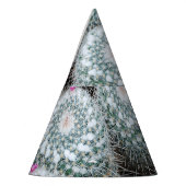 小さなピンクの花サボテンの植物 パーティーハット (左)