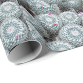 小さなピンクの花サボテンの植物 ラッピングペーパー (ロールコーナー)