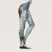 小さなピンクの花サボテンの植物 レギンス (右)