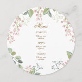 小さなピンクの花 メニュー (正面)