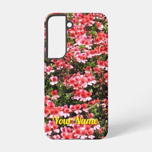 小さなピンクの花 –  SAMSUNG GALAXYケース (裏面)