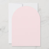 小さなピンクの蝶結び  |  洗礼 招待状 (裏面)