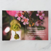 小さなピンクの開花 カード (内部)