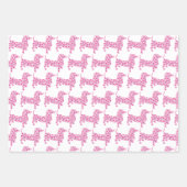 小さなピンク色のハート ラッピングペーパーシート (正面3)