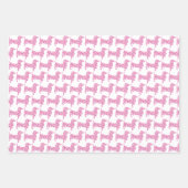 小さなピンク色のハート ラッピングペーパーシート (正面3)