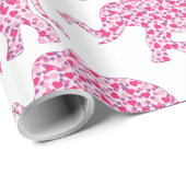 小さなピンク色のハート ラッピングペーパー (ロールコーナー)