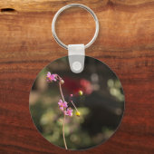 小さなピンク色の花 キーホルダー (裏面)