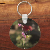 小さなピンク色の花 キーホルダー (正面)