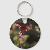 小さなピンク色の花 キーホルダー (裏面)