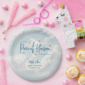 小さなピースの天国スカイブルーベビーシャワー ペーパープレート (パーティー)