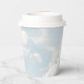 小さなピースの天国スカイブルーベビーシャワー 紙コップ (裏面)