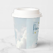 小さなピースの天国スカイブルーベビーシャワー 紙コップ (右)