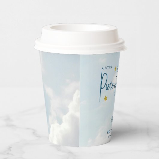 小さなピースの天国スカイブルーベビーシャワー 紙コップ (右)