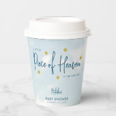 小さなピースの天国スカイブルーベビーシャワー 紙コップ (正面)