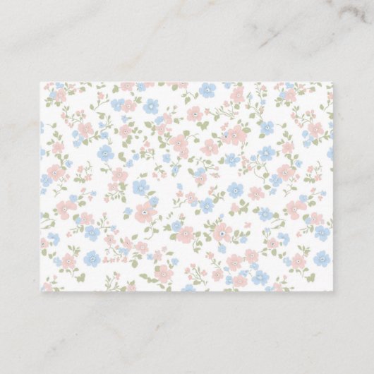 小さなピーター・ラビットとママがベビーのために本を書く エンクロージャーカード (裏面)