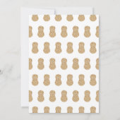 小さなピーナッツかわいいお洒落赤んユニセックス坊シャワー 招待状 (裏面)