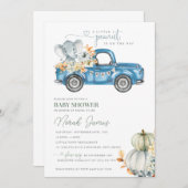 小さなピーナッツがやってくる！ベイビーシャワーの招待状 招待状 (正面/裏面)