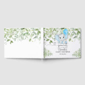 小さなピーナッツが男の子の赤ちゃんシャワーの途中にある ゲストブック (全面)