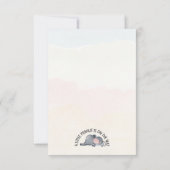 小さなピーナッツが赤ちゃんシャワーの途中にある サンキューカード (裏面)