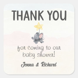小さなピーナッツが赤ちゃんシャワーの途中にある スクエアシール
