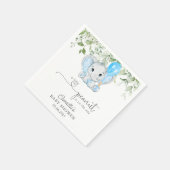 小さなピーナッツが赤ちゃんシャワーの途中にある スタンダードカクテルナプキン (角)