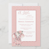 小さなピーナッツの動物の象の赤ちゃんシャワー 招待状 (正面)