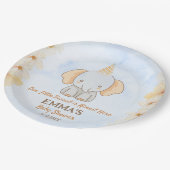 小さなピーナッツの夢 – 象の赤ちゃんシャワー ペーパープレート (アングル)
