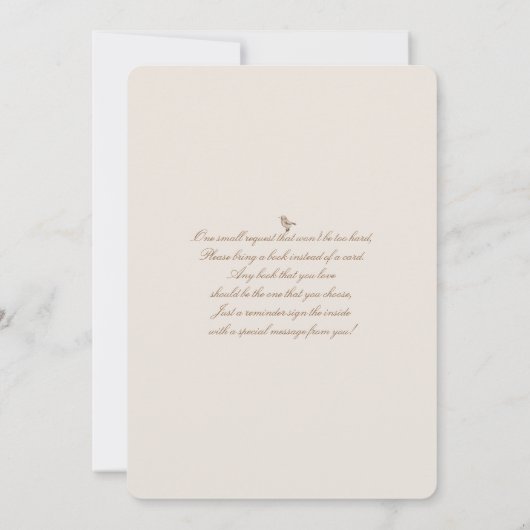 小さなピーナッツの赤ちゃんシャワーエレファント 招待状 (裏面)