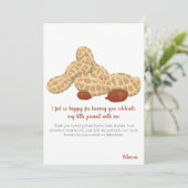 小さなピーナッツの赤ちゃんシャワー サンキューカード (スタンド正面)