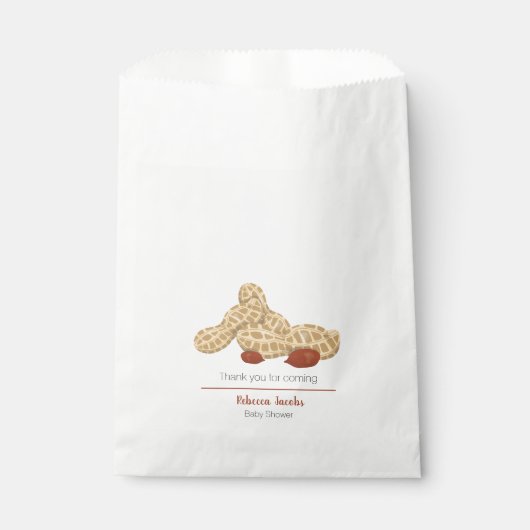 小さなピーナッツの赤ちゃんシャワー フェイバーバッグ (正面)