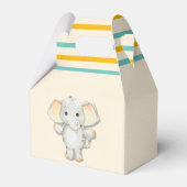 小さなピーナッツは、象の赤ちゃんシャワーの途中にある フェイバーボックス (裏面サイド)